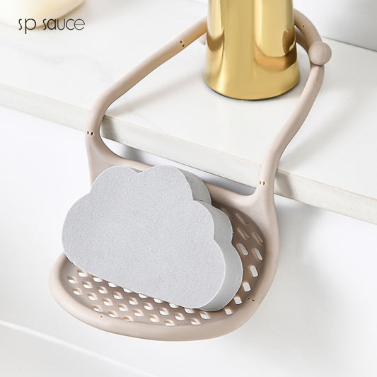 Flexible Hanging Sink Basket – Sponge & Mop Storage Rack