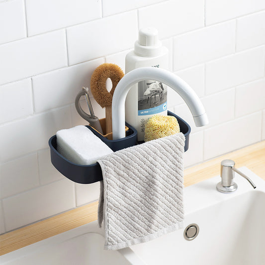 Adjustable Sink Shelf Soap & Sponge Drain Rack