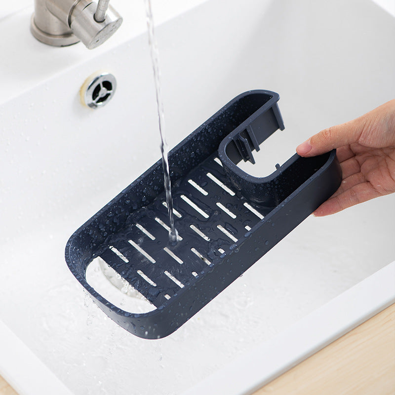 Adjustable Sink Shelf Soap &amp; Sponge Drain Rack