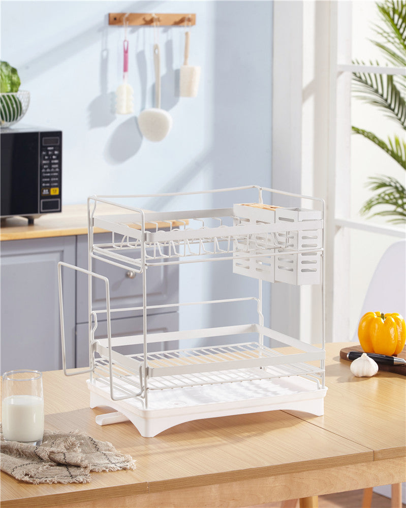 Stainless Steel Dish Drying Rack with Drainer Tray