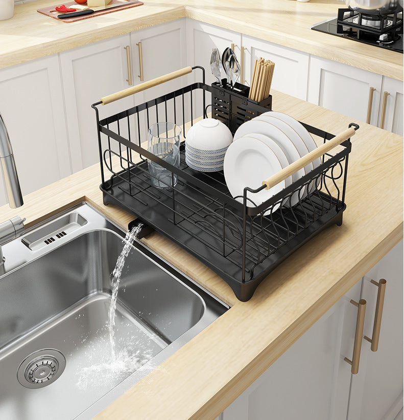 Stainless Steel Dish Drying Rack with Drainer Tray