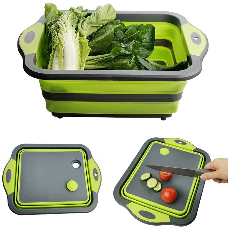 Multifunctional Folding Sink & Cutting Board 3-in-1