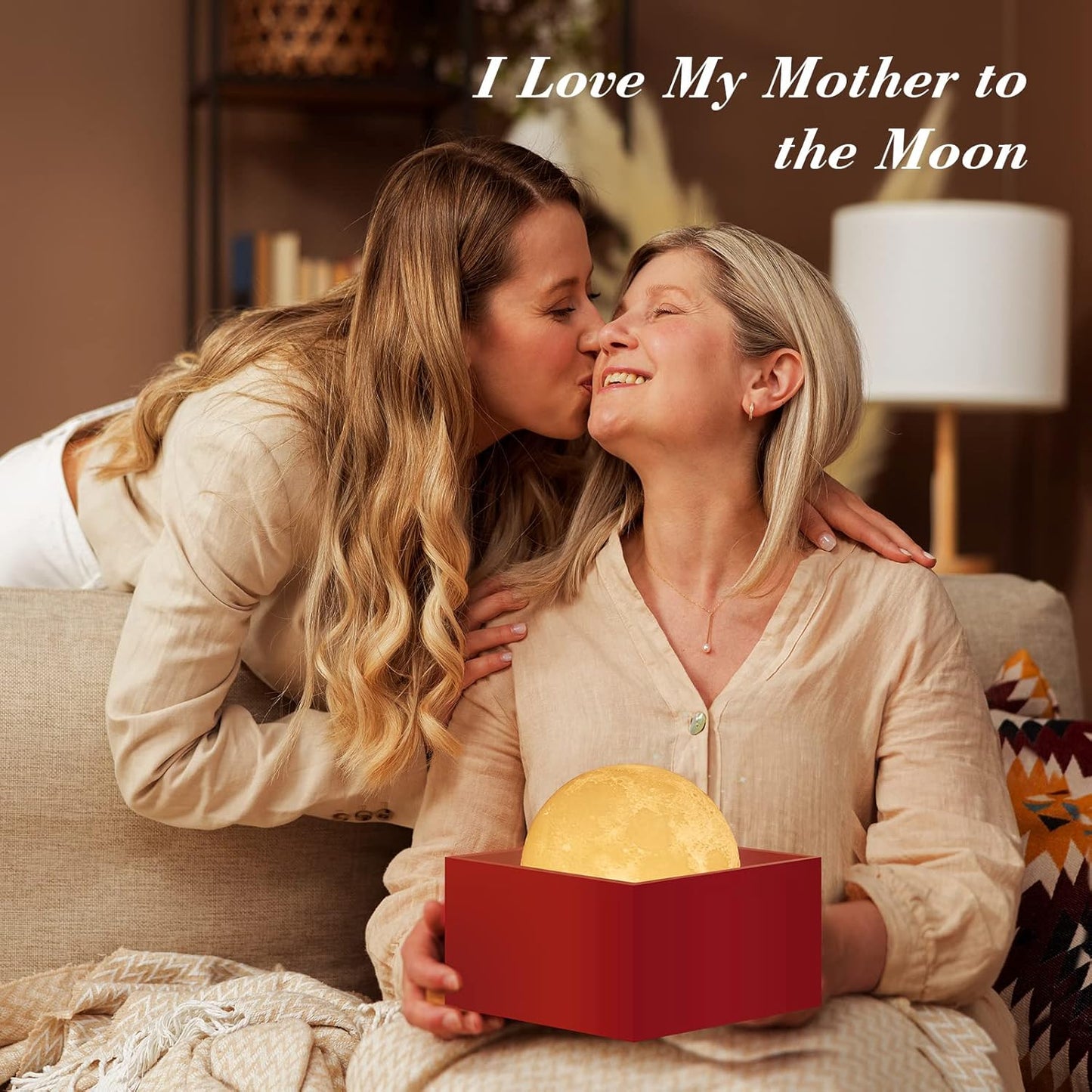 16-Color Moon Lamp with Wooden Stand